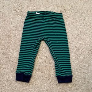 Blue and green striped pants, 6 months